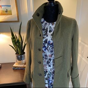 Valentino Olive Green Military Inspired Pea Coat